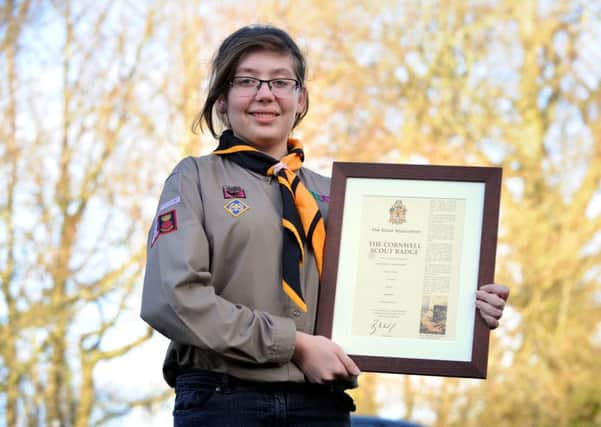 Victoria Edwards with her award. Picture: Allan Hutchings
