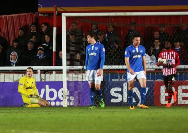 Pompey were denied victory by a late Exeter goal. Picture: Joe Pepler