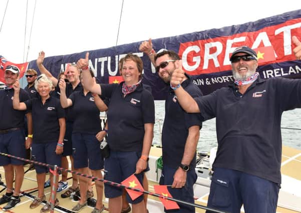 Mel Thompson, third right, from Portsmouth, has completed her first race in the Clipper Round the World Yacht Race with the GREAT Britain team Picture: Brendan Esposito