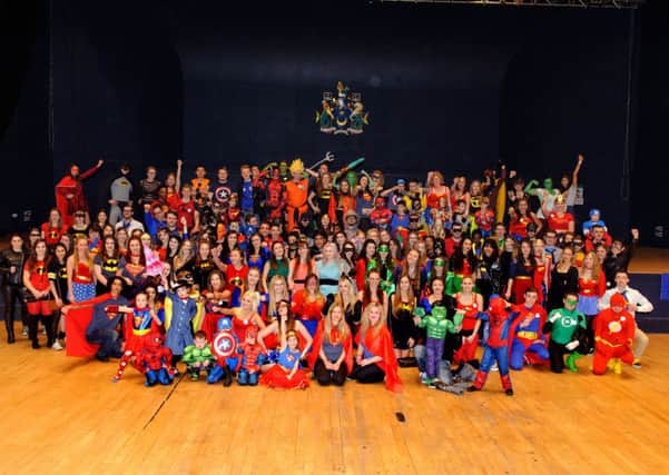 The superhero record attempt at the Guildhall in Portsmouth 

Picture: Allan Hutchings (160382-022)