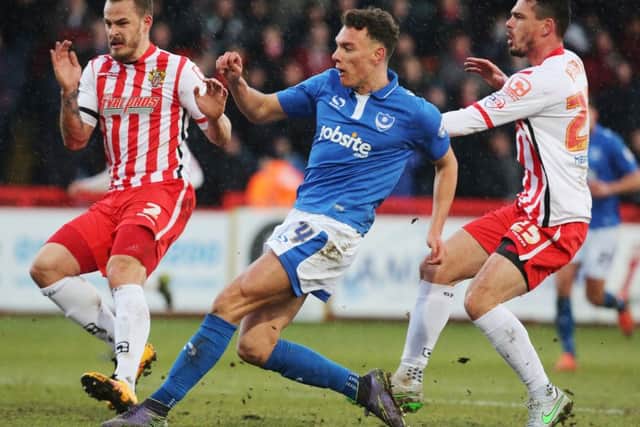 Kal Naismith scores Pompey's second goal