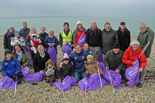 Volunteers from Lee-on-the-Solent at the beach
