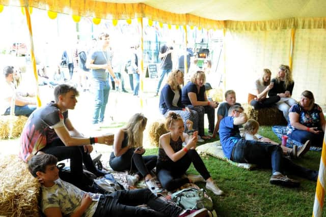 Chilling out at last years Springtide Festival at Bay House School