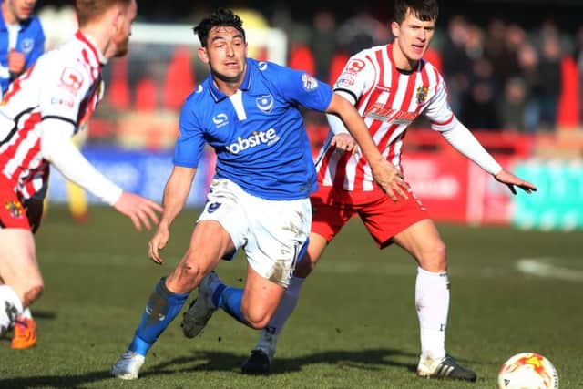 Gary Roberts in action against Stevenage Picture: Joe Pepler
