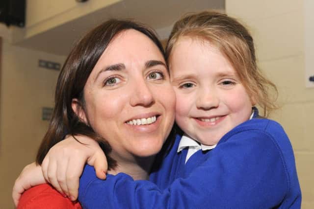 School governor Alix Horne with daughter Connie (160502-6213)