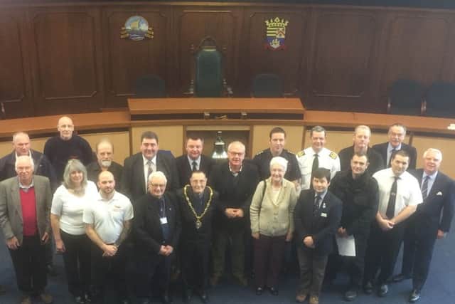 Members of rescue services in the Solent area at their joint annual meeting