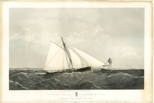 Sphinx winning the Albert Cup in 1866