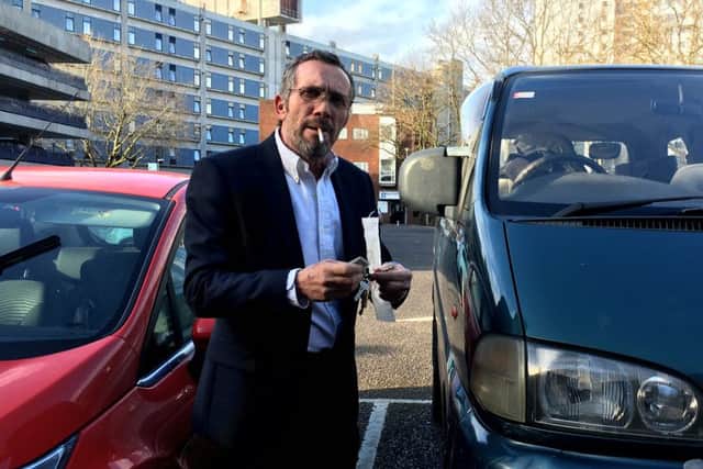 Perry Grant was fined for using his late wife's  blue badge