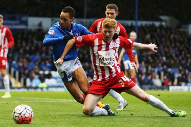 Pompey beat Accrington the last time they met - in an FA Cup clash in December. Picture: Joe Pepler