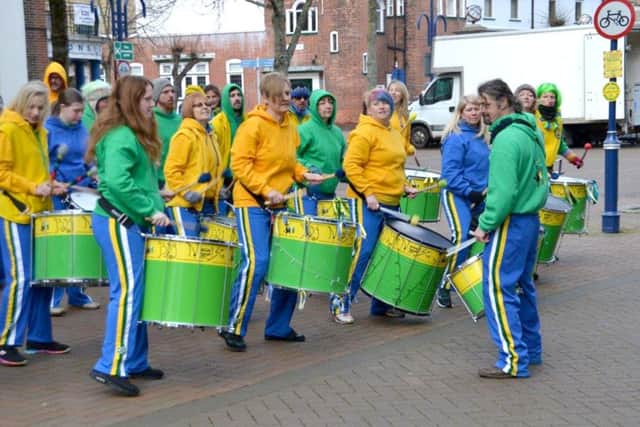 Gosports Big Noise Samba Band entertained passers-by