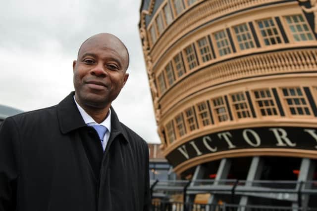 His Excellency Ambassador Yackoley Johnson during his visit to Portsmouth Historic Dockyard