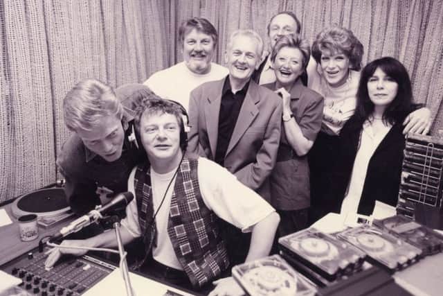 Staff and ex DJs from Radio Victory get together at the launch of Victory FM in 1994.