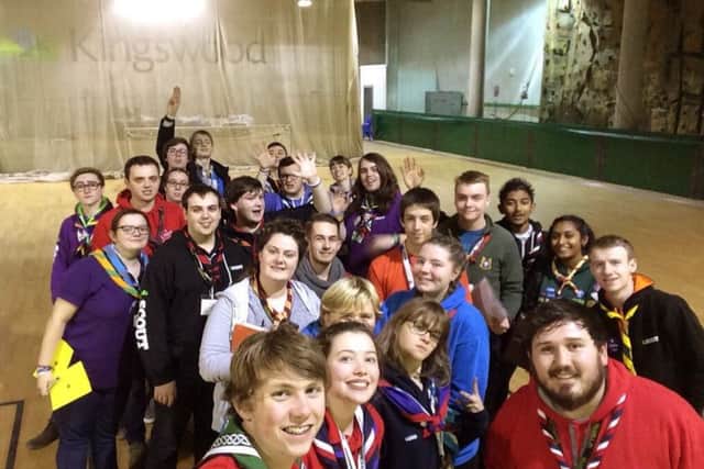 TEAMWORK Scouts from across the UK, including six from Hampshire, at the recent YouShape event.    Picture: Hampshire Scouts
