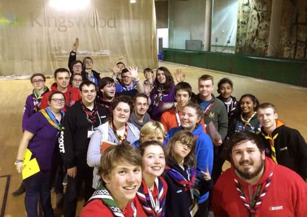 TEAMWORK Scouts from across the UK, including six from Hampshire, at the recent YouShape event.    Picture: Hampshire Scouts