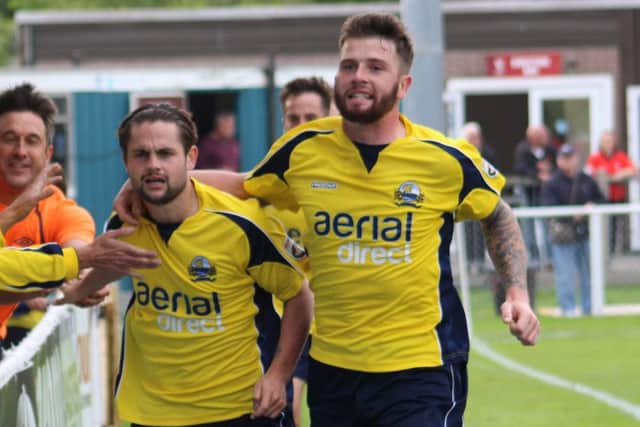 Gosport Borough attacker George Barker, left    Picture: Keith Fuller