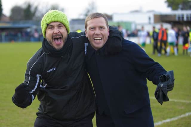 Bognor coach Darin Killpartrick and boss Jamie Howell Picture: Tommy McMillan