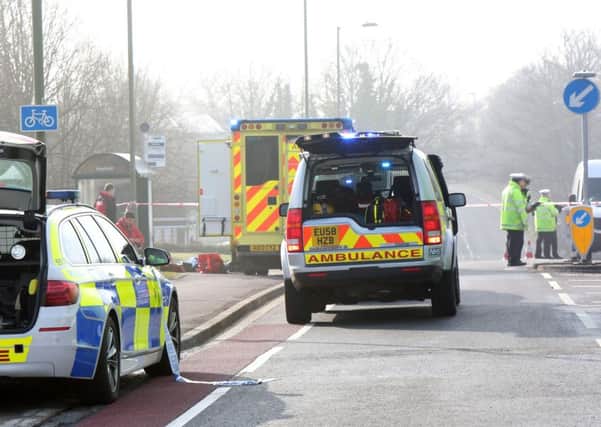 The scene of the accident on the A32 yesterday Picture: Jason Kay