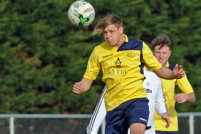 Jake Raine in action for Moneyfields against Portland. Picture Ian Hargreaves (160348-7)