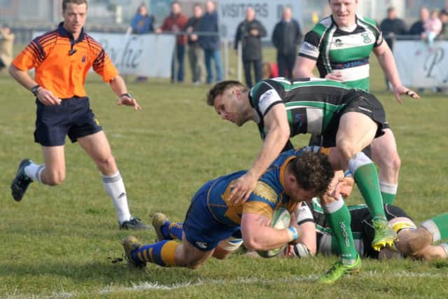 Tim Snowden scores for Gosport & Fareham. Picture: Paul Jacobs (160220-10)