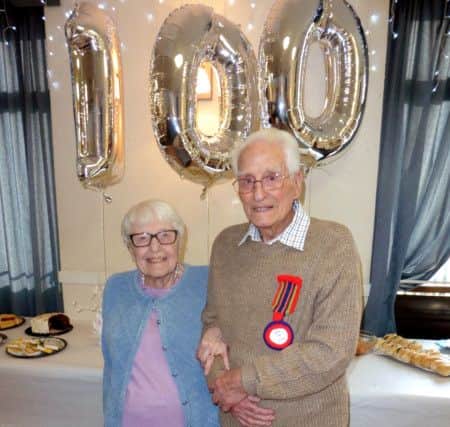 MEDAL WINNERS Eve and Francis Moore, married for 73 years