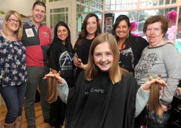 HAIR YOU GO Molly Dyson had seven inches of her hair cut off in aid of charity