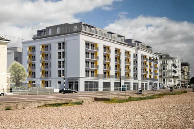 162 Beach View McCarthy and Stone rep highbury pmMcCarthy and Stone DevelopmentCaption: An artists impression of the new McCarthy and Stone retirement housing on South Parade, Southsea, due to open in 2017from highbury peter.marcus@jpress.co.uk PPP-151127-111550001