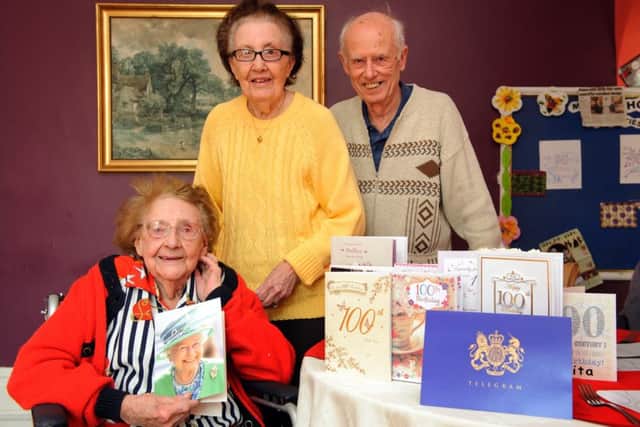 TOGETHER Rita with the her daughter Pat Olding and son-in-law Peter Olding.