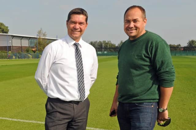 Mike Saunders, right, with Mark Catlin
