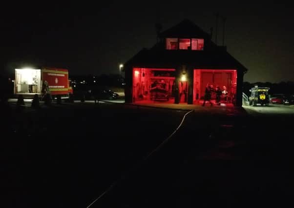 Gosport Lifeboat Station was home to Hampshire Fire & Rescue Maritime Incident Support on Monday night after a fire on Spitbank Fort