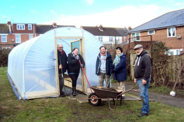 POLYTUNNEL From left: Yorath Hughes, Rebecca Warner, Eric Carter, Barbara Wyncoll and Eddie Sturgess