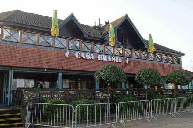 Casa Brasil at Port Solent the morning after the blaze. Picture Ian Hargreaves