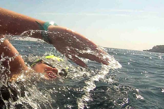 Anna Wardley during her Balearic Swim Challenge   Picture: annawardley.com