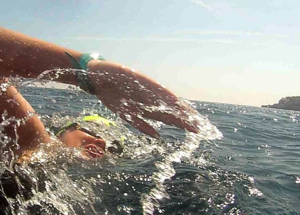 Anna Wardley during her Balearic Swim Challenge   Picture: annawardley.com