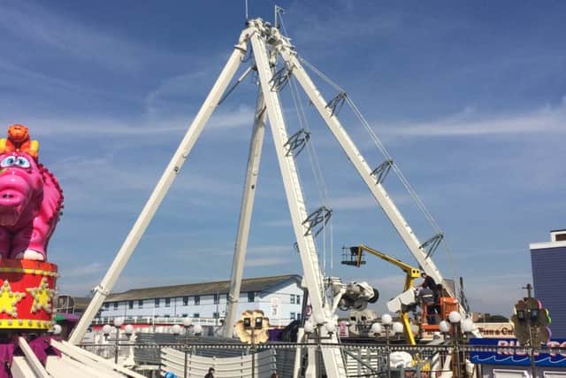 The first part on the Solent Wheel arriving in Southsea