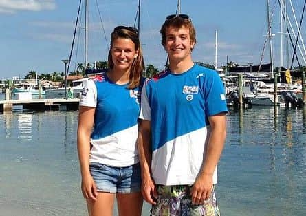 Ben Saxton, right, with Nicola Groves