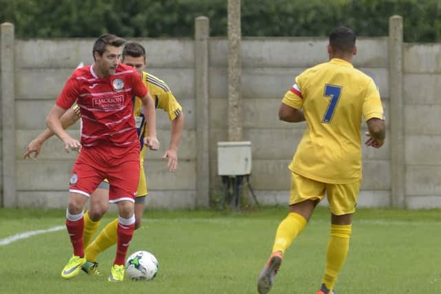 Horndean striker Robbie Tambling, left Picture: Neil Marshall