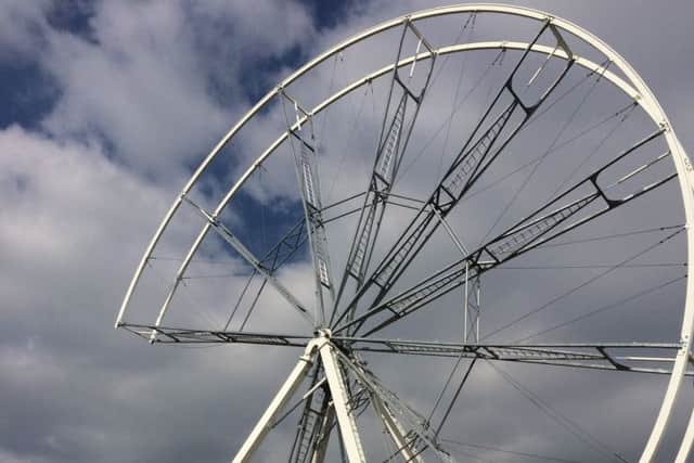 The main part of the Solent Wheel is put up at Clarence Pier
