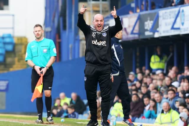 Paul Cook shows his anger during the clash with Newport County. Picture: Joe Pepler