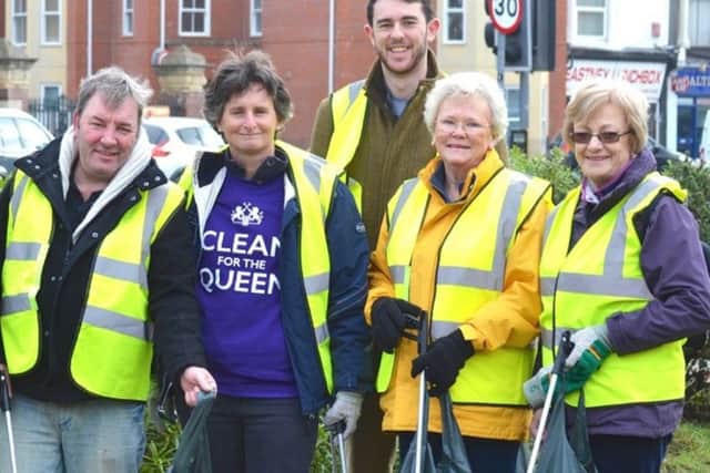 MP Flick Drummond taking part in the recent Clean for the Queen initiative