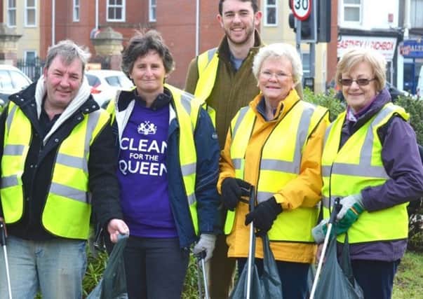 MP Flick Drummond taking part in the recent Clean for the Queen initiative