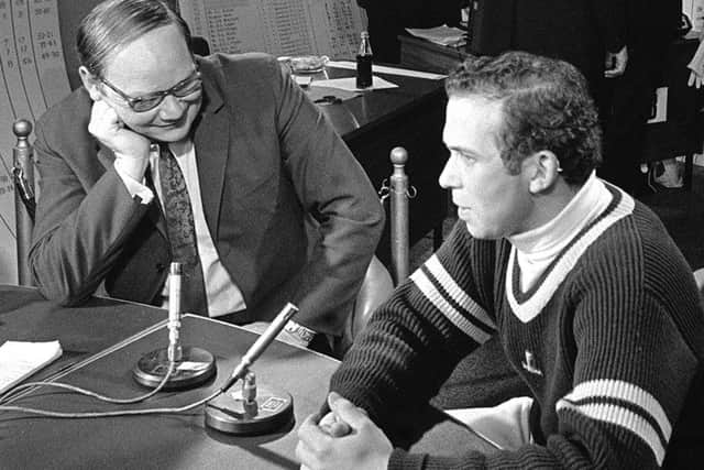 Cliff Michelmore, left, interviewing Prince Michael of Kent