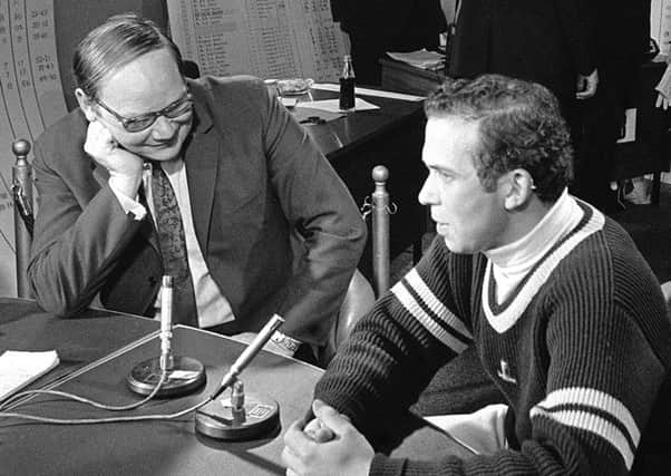Cliff Michelmore, left, interviewing Prince Michael of Kent
