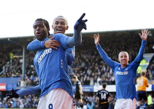 Frederic Piquionne celebrates his second goal in the FA Cup triumph over Birmingham. Picture: Oliver Zee
