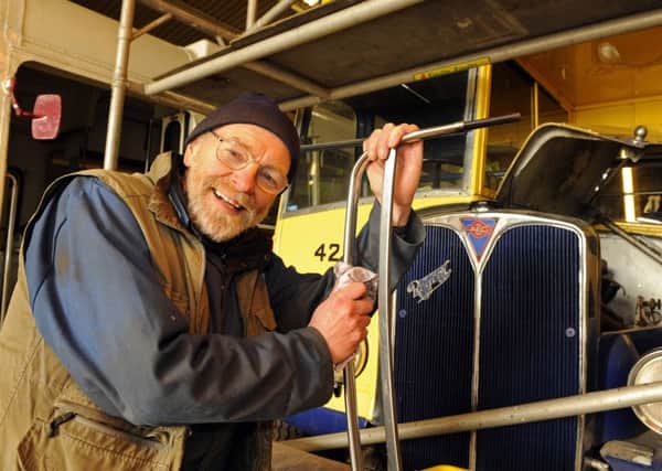 John Bramble (66), working on a set of seat top rails