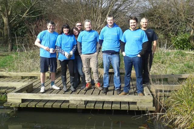 TEAM EFFORT Lockheed Martin staff helped out at Elson Junior School