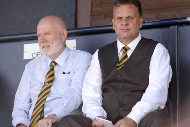 Gosport Borough chairman Mark Hook, left, with Alex Pike