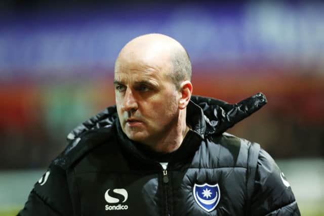 Pompey boss Paul Cook: Pic Joe Pepler
