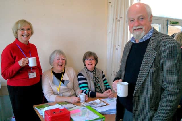 Ian Gallett with members of Stokes Bay WI