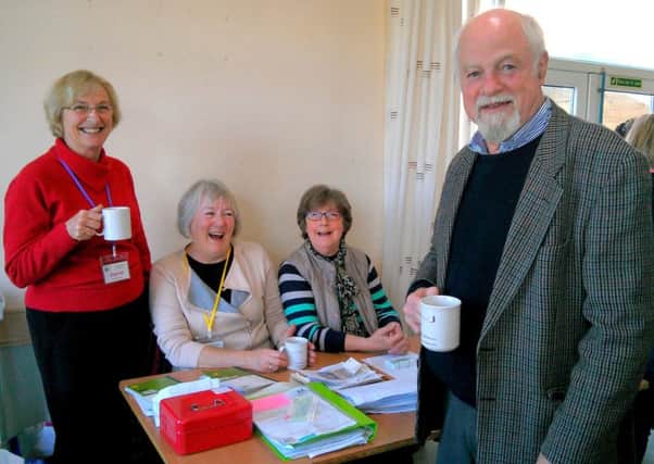 Ian Gallett with members of Stokes Bay WI