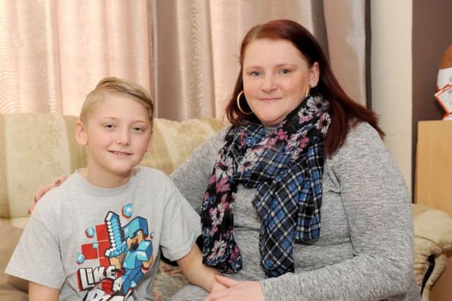 Michelle Waites (33), with her son Bradley (10)